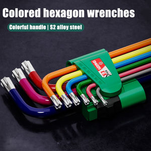 Jeu <span class=keywords><strong>de</strong></span> 9 clés hexagonales intérieures pour <span class=keywords><strong>vélo</strong></span> en acier CR-V avec ouverture <span class=keywords><strong>à</strong></span> billes plates colorées pour <span class=keywords><strong>vélo</strong></span> - Product Image 4