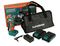 Perceuse électrique sans fil portable 21V au lithium-ion, sans balais, mandrin 13mm, outil manuel multifonction 3-en-1, compatible OEM, pour réparation domestique