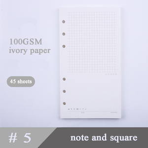 A5 #5 Lưu ý vuông 6 lỗ kinh doanh A6 lá lỏng lẻo Refill giấy cho Chất kết dính - Product Image 2