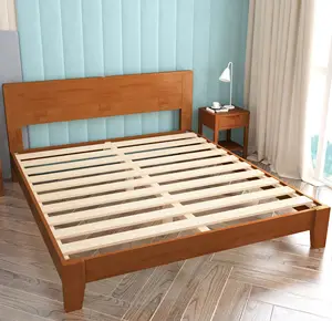 Muebles de dormitorio moderno multifunción de marco de madera maciza camas hotel Uso de muebles