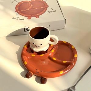 Vaisselle en céramique de style coréen New Ins avec des normes d'apparence élevées, assiettes à pain à eau alcaline et assiettes de service pour le <span class=keywords><strong>petit</strong></span>-déjeuner - Product Image 1