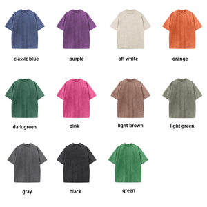 T-shirt Oversize Streetwear en Coton Lavé à l'Acide 220 g/m² de Haute Qualité, Style Vintage, Personnalisable avec Logo - Product Image 2