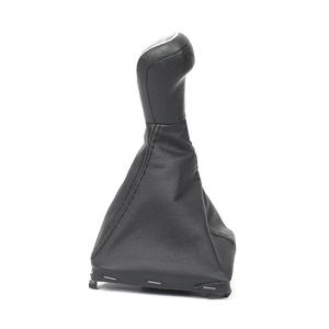 Couvre-poignée de levier de vitesses Skoda en cuir 5 6 vitesses argent noir pour Skoda Superb - Product Image 2