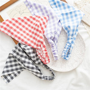 Ragazze in tessuto scozzese cerchietti per <span class=keywords><strong>capelli</strong></span> cravatte per <span class=keywords><strong>capelli</strong></span> triangolo <span class=keywords><strong>Bandana</strong></span> sciarpa per <span class=keywords><strong>capelli</strong></span> elastiche fasce per <span class=keywords><strong>capelli</strong></span> per donne accessori - Product Image 3