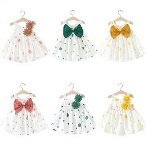 <span class=keywords><strong>Robe</strong></span> trapèze <span class=keywords><strong>pour</strong></span> enfants à bretelles, nouvelle collection, très populaire, <span class=keywords><strong>pour</strong></span> bébés filles, respirante et confortable, avec ceinture à motif floral et bord plissé - Product Image 1