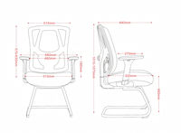 Chaise de visiteur ergonomique en maille avec accoudoirs 4D, dossier en maille de nylon rembourré, pivotante - Mobilier commercial pour bureau à domicile