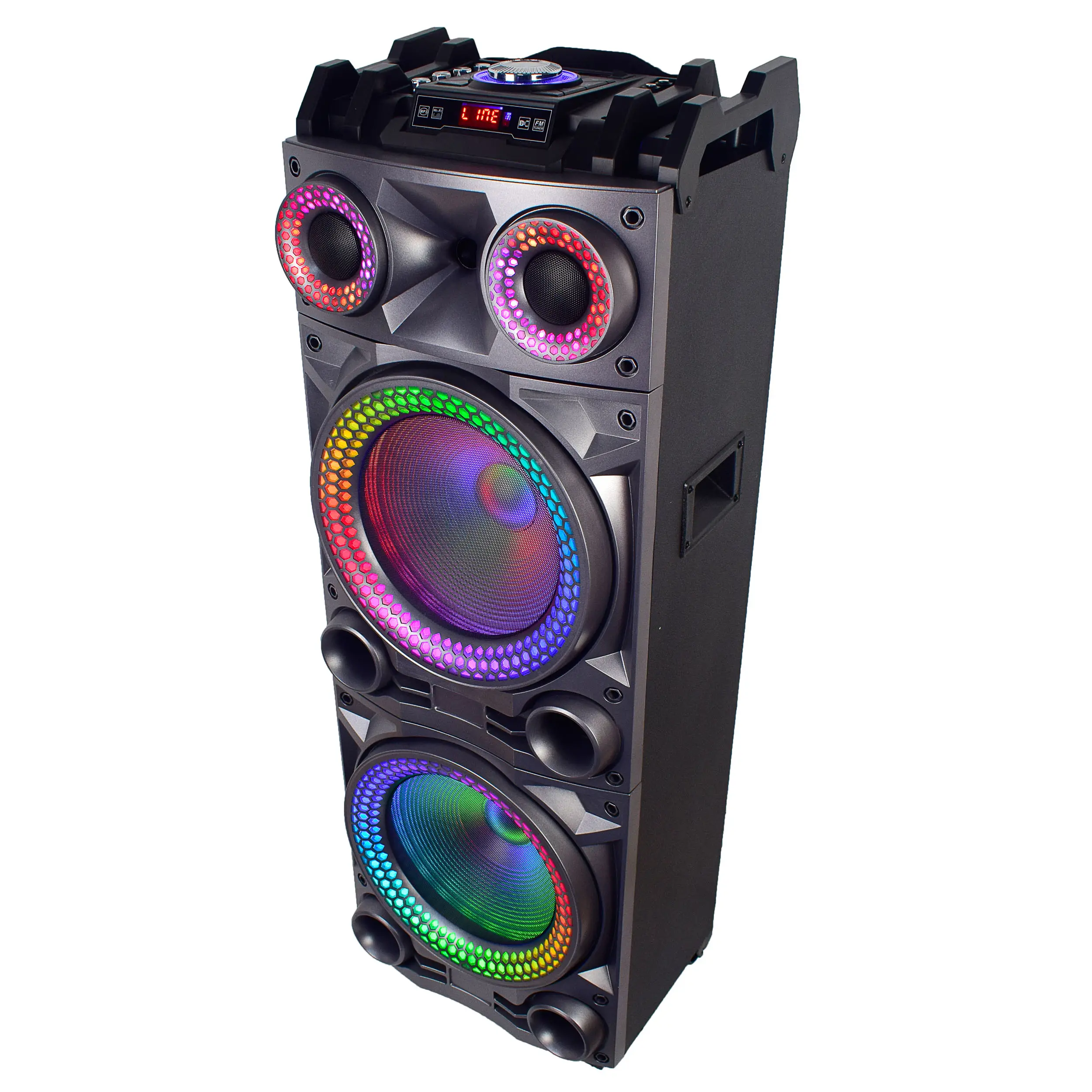 Altavoz portátil de madera para karaoke, dispositivo de sonido RMS de 12 pulgadas y 2022 W, supercontrolador, novedad de 100
