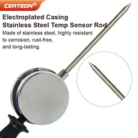 Handheld Digital Probe Thermometer -50-200°C LED Soil Water Thermometer Battery Powered Industrial Gauge