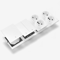 Interruptores y Enchufes de Pared WESA Ultrafinos con Botón Pulsador de 1/2/3 Vías, Enchufe Europeo de 1/2 Vía, Combinación Libre, Diseño Moderno de Lujo