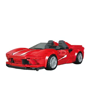 MOULO KING 27041-27044 Ferrari F8Sport Racing Car Model Assembly Brinquedos Building Blocks tijolo para o presente das crianças