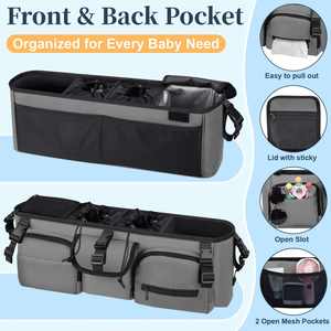 Accesorios para Cochecito de Bebé de Alta Compatibilidad, Bolsa de Almacenamiento, Organizador Doble para Cochecito con Bolsa Refrigerante - Product Image 6