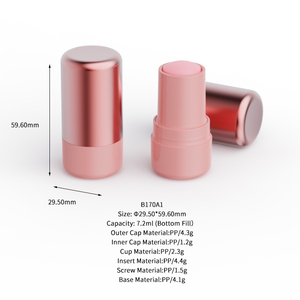 Choebe mới Pp 7ml Mini chân không mạ màu hồng trên điền vào dưới điền vào bao bì mỹ phẩm xoay Lip Balm Ống Son môi container - Product Image 2