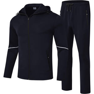 Nueva llegada de alta calidad conjuntos de prendas de vestir exteriores de punto hombres chándales para ropa deportiva de invierno cremallera sudaderas con capucha hombre chándal - Product Image 4