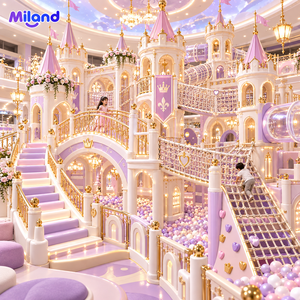 Parque Infantil Comercial <span class=keywords><strong>de</strong></span> Estilo Pastel con <span class=keywords><strong>Castillo</strong></span> <span class=keywords><strong>de</strong></span> Princesa para Centros <span class=keywords><strong>de</strong></span> Entretenimiento Familiar, Precio <span class=keywords><strong>de</strong></span> Fábrica, Apto para Niños - Product Image 1