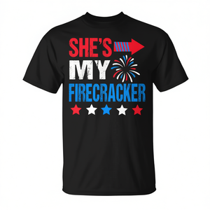 Ella es mi fuego artificial, camiseta a juego para parejas del 4 de julio, producto promocional - Product Image 2