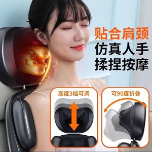เบาะนวดคอ เก้าอี้นวดไฟฟ้า นวดคลึงด้วยความร้อน สำหรับคอ หลัง เอว ใช้ในบ้าน - Product Image 4