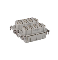 Connecteur industriel rectangulaire robuste WEVEL HEE-064-M/F, 64 broches, 16A 500V, mâle/femelle, IP65, en alliage d'aluminium moulé sous pression pour