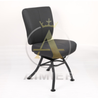Chaise de salle de poker en cuir texturé noir, sièges de casino, garantie 5 ans