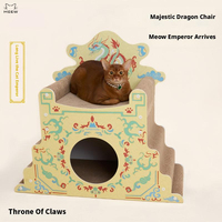 Griffoir pour chat multi-niveaux en forme de dragon impérial mignon avec escalier en carton – Vente en gros