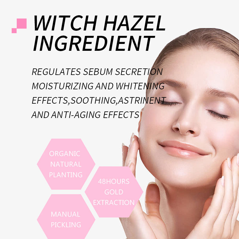 Hot Selling OEM Private Label Moisturizing Organic Pure Rose Water Witch Hazel Face Skin Toner