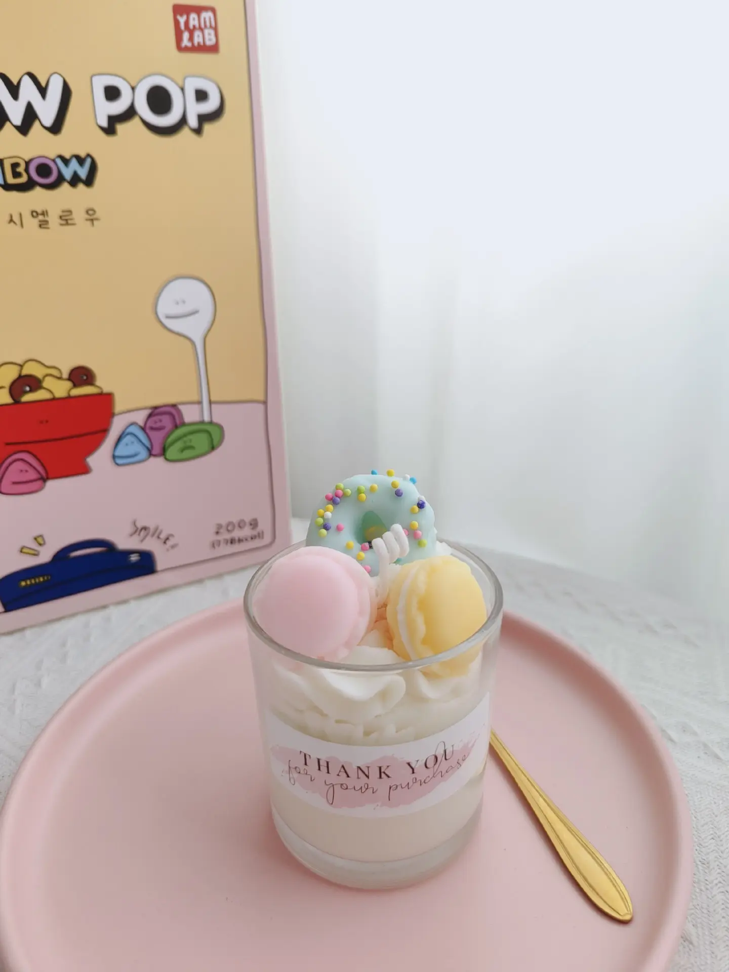 Bougie à crème glacée simulée en cire de soja DIY avec verre bougie alimentaire mignonne pour cadeau bougies à dessert cornet de crème glacée