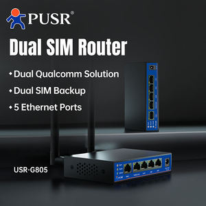 USR-G805S <strong>Wireless</strong> Dual Sim 4G LTE Cat4 <strong>Router</strong> 5Port 150Mbps 9-36V Ipsec OpenVPN GRE PPTP L2TP Industrial 20V 70C Din Rail Metal - Product Image 3