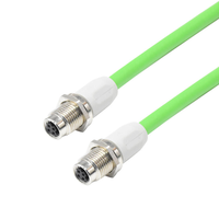 Connecteurs électriques automobiles circulaires M8 4 broches Code D Femelle vers RJ45 Câble double extrémité CAT5e CAT6 Connecteur pour réseau