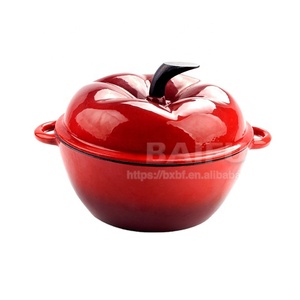 Casserole <span class=keywords><strong>en</strong></span> <span class=keywords><strong>fonte</strong></span> émaillé <span class=keywords><strong>en</strong></span> forme <span class=keywords><strong>de</strong></span> légumes, pot tomate, pour décor <span class=keywords><strong>de</strong></span> cuisine, four néerlandais - Product Image 1