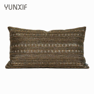 Trending Custom Pillowcases Luxury Vintage Premium Fabric Beaded Striped Square Throw Pillow Covers for Living Room Decor - Product Image 2