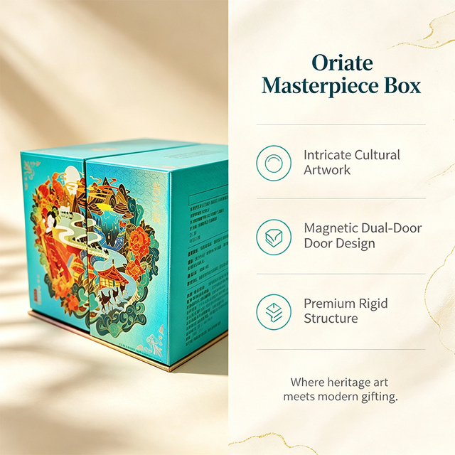 Luxury Highend Rigid Paper Box Swinging Gate Fold Gift Box Packaging