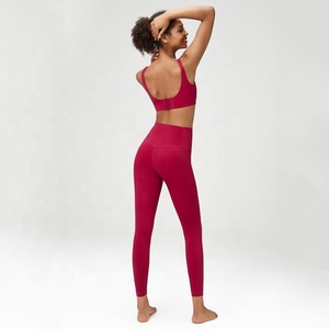 Vêtements d'athlétisme pour femmes Beaucoup <span class=keywords><strong>de</strong></span> couleurs Vêtements d'entraînement pour l'entraînement Yoga Sports Gym Exercise Bra Leggings Sets - Product Image 4