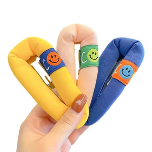 Pince à cheveux en tissu éponge douce à bulles pour femme, pour frange latérale et front, pince Running Man, accessoire de coiffure - Product Image 4