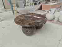 Table basse ronde en marbre, table centrale minimaliste pour salon moderne