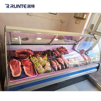 Réfrigérateur commercial transparent RUNTE pour charcuterie, sushis et salades