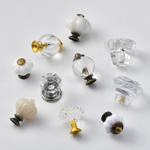 Crystal Acrylic Furniture <b>Knob</b> Round Single Hole Modern Minimalist <b>Drawer</b> Cabinet Handle - Product Image 3