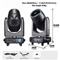 Projecteur à tête mobile Yinuo Professional Mini 295W avec bande LED RGBW, culot E27, contrôle DMX512 pour discothèque, DJ, scène