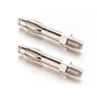 Connecteur banane mâle personnalisé, connecteur M3 avec filetage à écrou hexagonale, 10 pièces de 3mm 4mm