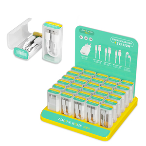 Nhà Máy Giá điện thoại di động phụ kiện hộp hiển thị với 30 cái <span class=keywords><strong>micro</strong></span> loại C V8 cáp <span class=keywords><strong>USB</strong></span> và tường sạc và tai nghe - Product Image 4