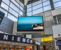 Écran LED publicitaire pour ascenseur d'aéroport P1.86, mur vidéo fixe avec affichage animé, panneau d'affichage à plat, marge d'erreur de 1,8 mm, mur publicitaire
