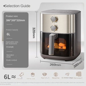 Freidora de Aire Digital Inteligente con Control Táctil, 5L, 1200W, Sin Aceite, Antiadherente PTFE, Temperatura Súper Caliente, 1 Año de Garantía, Visible - Product Image 4