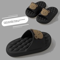 Sandales d'été ouvertes pour enfants, motif ours, semelle EVA respirante, imperméable et antidérapante, pour garçons et filles, modèle parent-enfant, vente en gros