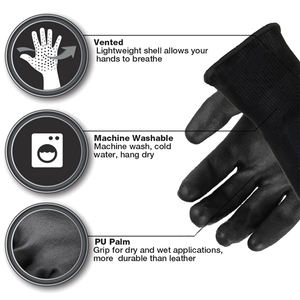 MAXITOUGH Factory Guantes de mano de trabajo para la industria 13g Poliéster Pu Guantes de jardín generales y equipo de protección Guantes de poliuretano - Product Image 2