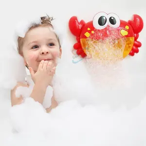 Samtoy électrique Musical Animal bébé douche coup bulles savon mousse fabricant crabe bain jouets pour tout-petits avec musique