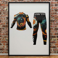Ensemble de sport pour homme en Spandex/Nylon UPF50 anti-irritation, short de MMA, de kick-boxing et de Muay Thai, et ensemble de jogging (t-shirt + pantalon) à séchage rapide