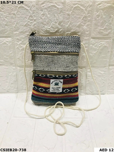 Bolso de compras de un hombro con estampado Retro de cáñamo de algodón nuevo hecho a mano, bolso informal elegante para salidas a la moda - Product Image 3