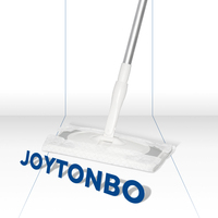 Serpillère anti-statique à clip pour balai, base carrée souple, rotation à 360°, manche extensible manuel, pour nettoyage des sols domestiques