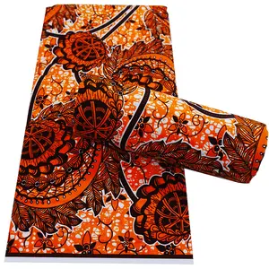 Tissu africain imprimé à la cire, haute qualité, doux, 100% coton, beaux motifs de couleur, stock, offre spéciale