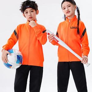 カスタムロゴジップジャケットパンツ男性子供サッカートラックスーツ最新デザインサッカートレーニングユニフォーム子供白サッカーユニフォームセット - Product Image 5