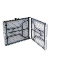 Meubles d'extérieur portables, table pliante rectangulaire en plastique blanche de 6 pieds, pour banquets, traiteur, barbecue, camping, pique-nique
