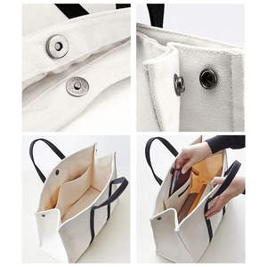 Gahumi Sac fourre-tout pliable en toile de coton de style professionnel en tissu naturel avec motif de dessin animé Produit du fabricant - Product Image 6